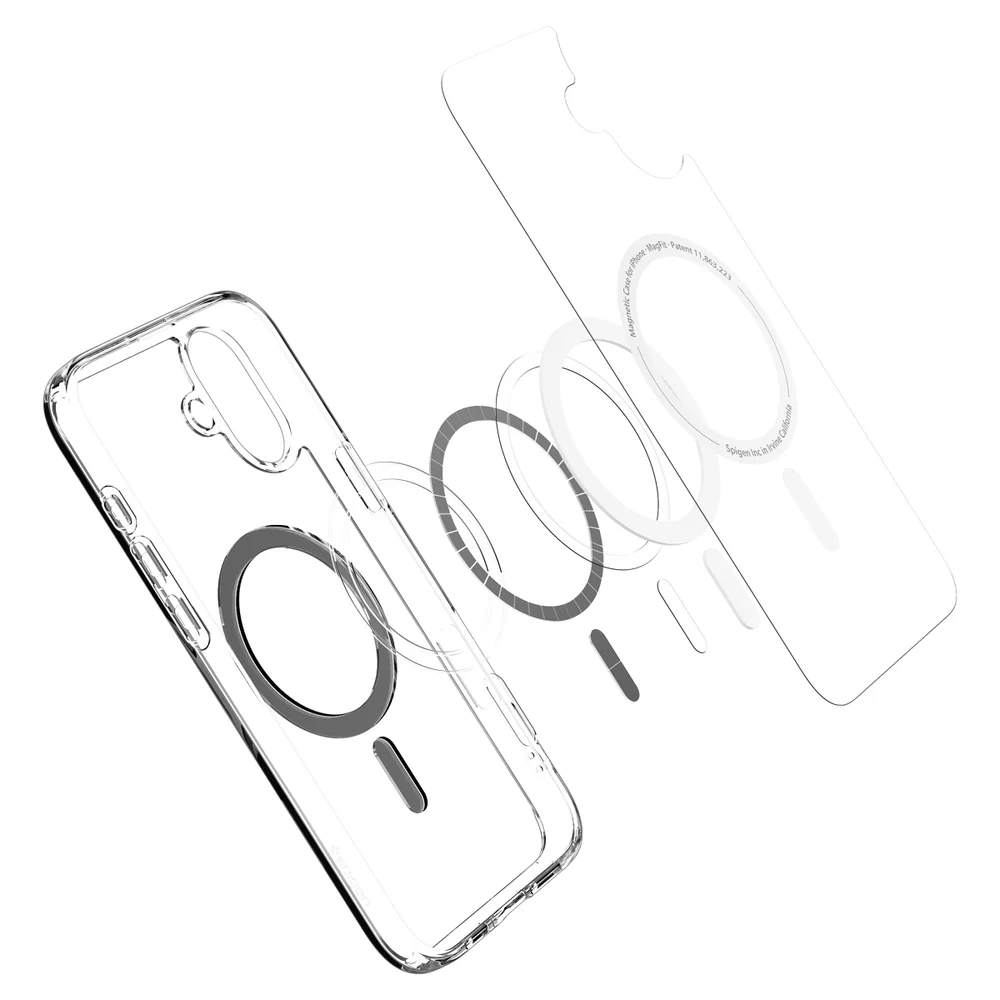 Spigen Apple iPhone 16 Ultra Hybrid (MagFit) Case (Clear Case / Black Ring) - Image 4