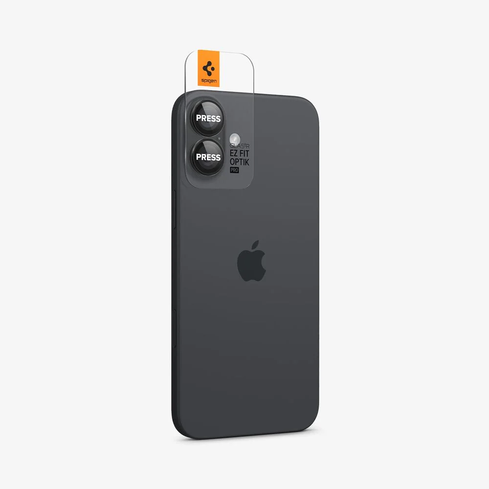 Spigen Apple iPhone 17 EZ Fit GLAS.tR Optik Pro 2PCS Camera Lens Protector - Black - Image 3