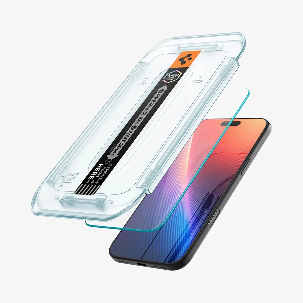 Spigen Apple iPhone 17 Pro EZ Fit GLAS.tR Slim 2PCS Glass Screen Protector - Clear - Image 5