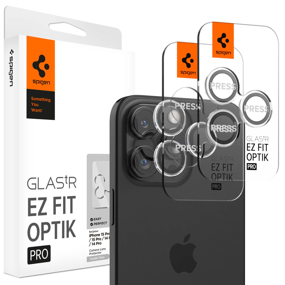 Spigen Apple iPhone 17 Pro Max EZ Fit GLAS.tR Optik Pro 2PCS Camera Lens Protector - Clear - Image 2