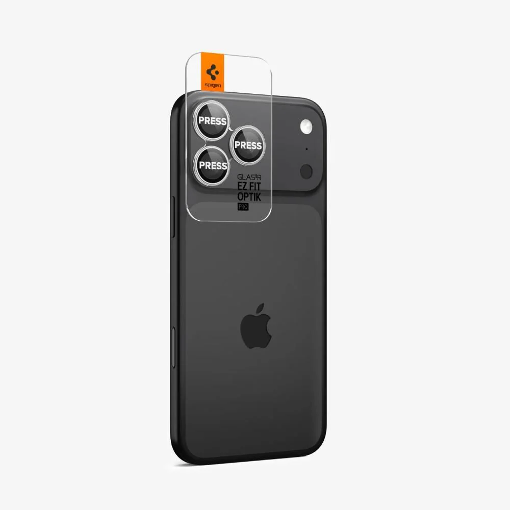 Spigen Apple iPhone 17 Pro Max GLAS.tR EZ Fit Optik Pro 2PCS Camera Lens Protector - Silver - Image 6