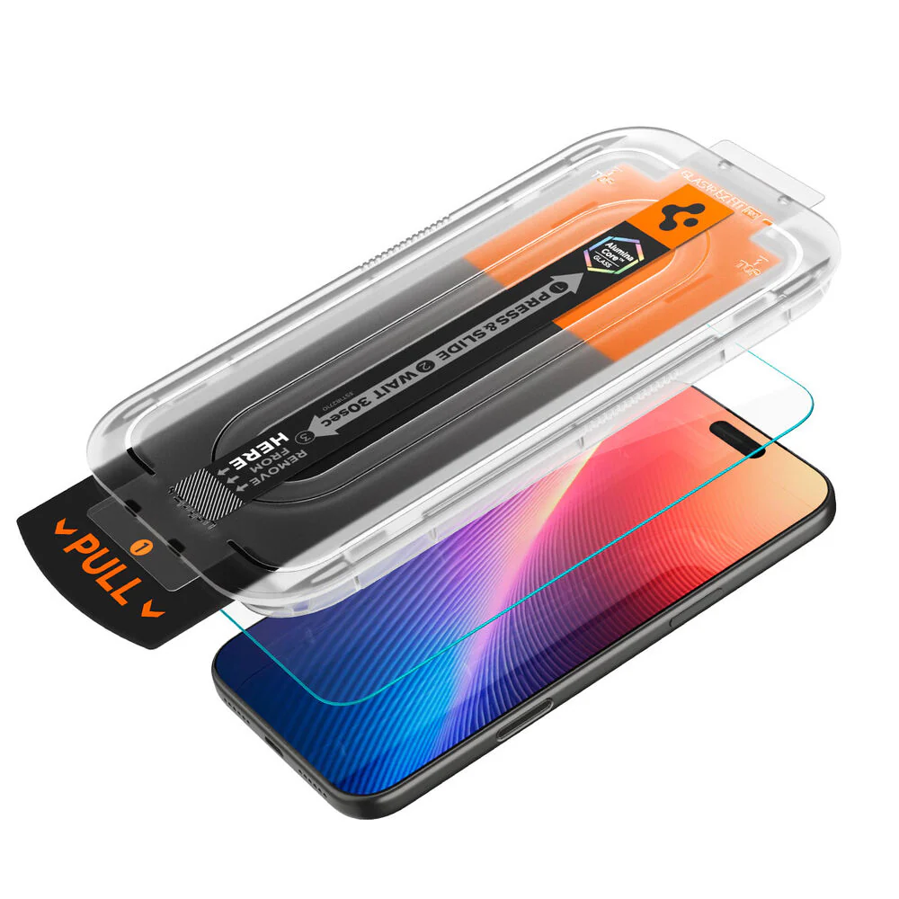 Spigen Apple iPhone 17 Pro Max GLAS.tR EZ Fit Pro 2PCS Glass Screen Protector - Clear - Image 3