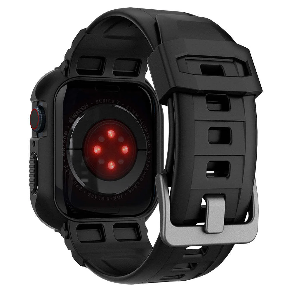 Spigen Apple Watch 41mm 40mm Rugged Armor Pro Case (Black) - Image 3