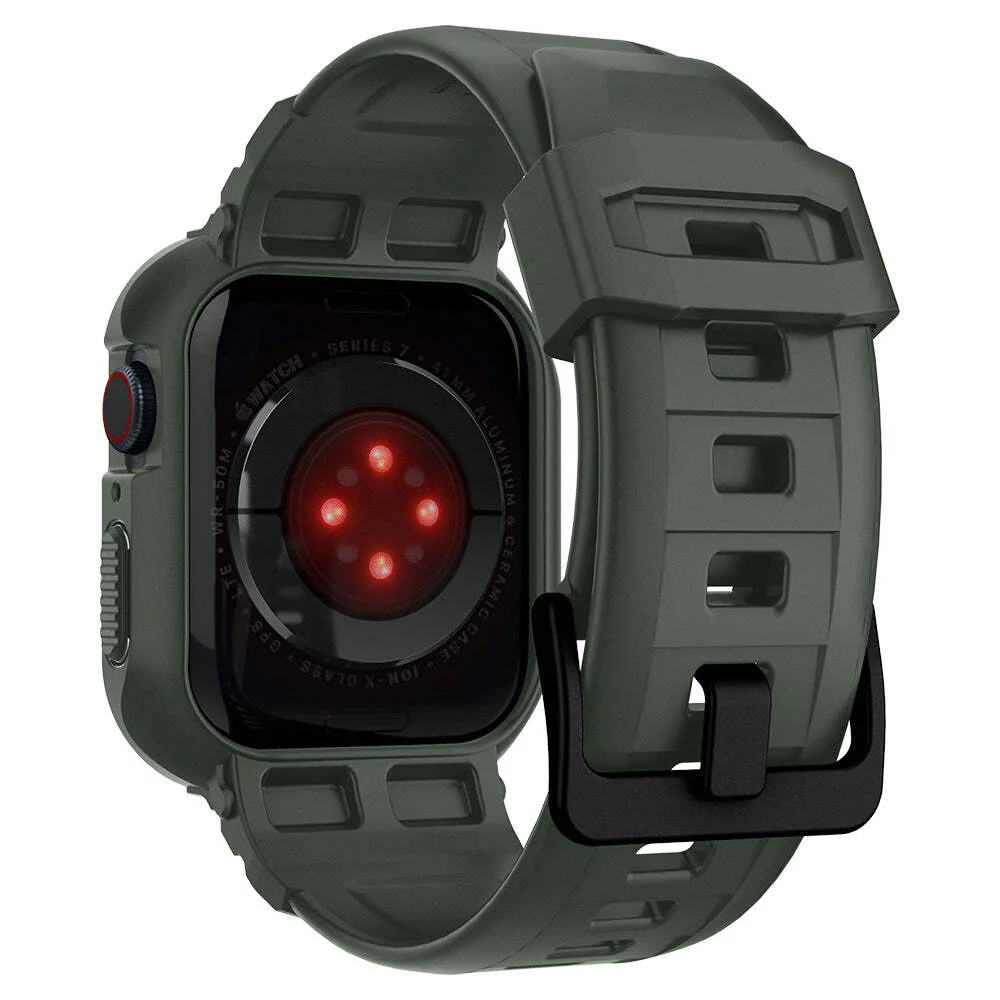 Spigen Apple Watch 41mm 40mm Rugged Armor Pro Case (Military Green) - Image 4