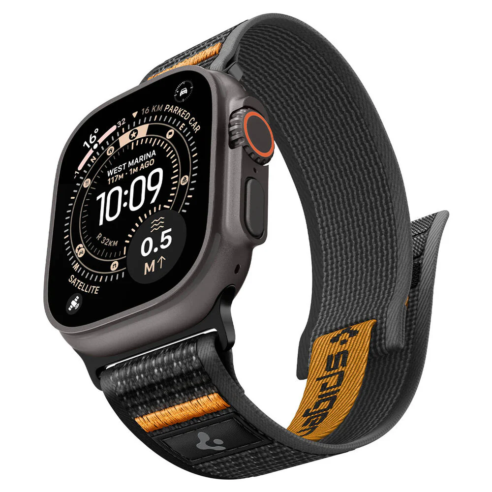 Spigen Apple Watch 42-49mm Athlex Air 2 Wristband (Active Black Orange) - Image 2