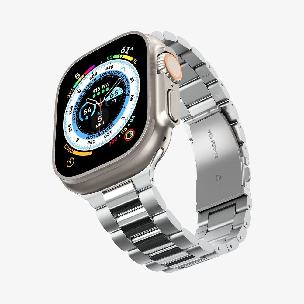Spigen Apple Watch 42-49mm Modern Fit 316L Wristband (Silver) - Image 5