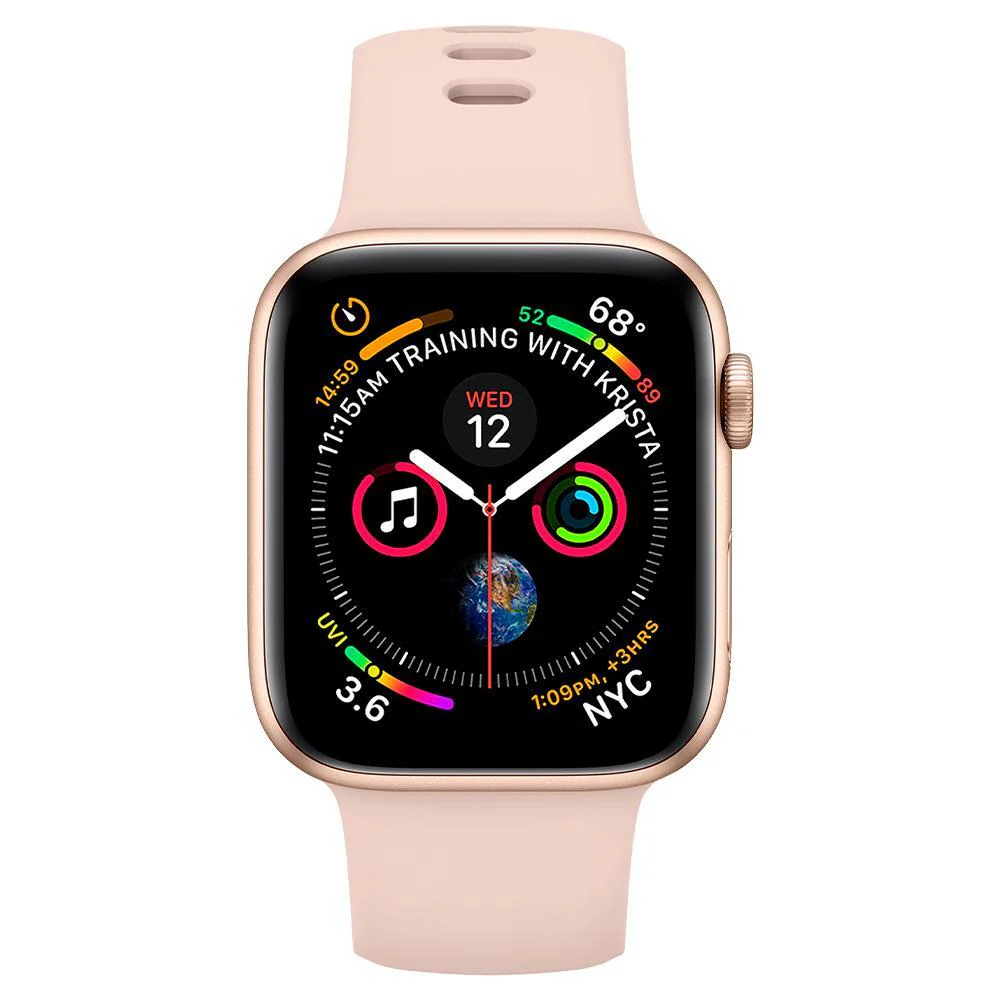 Spigen Apple Watch 42-49mm Silicone Fit Wristband (Rose Gold) - Image 2