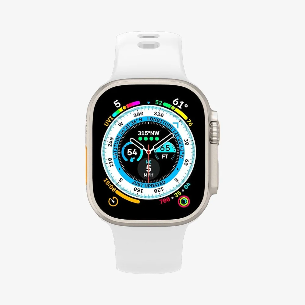 Spigen Apple Watch 42-49mm Silicone Fit Wristband (White) - Image 2