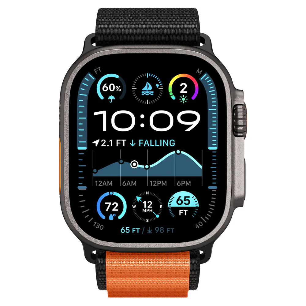 Spigen Apple Watch 42-49mm WBF1 Wristband (Black Orange) - Image 2