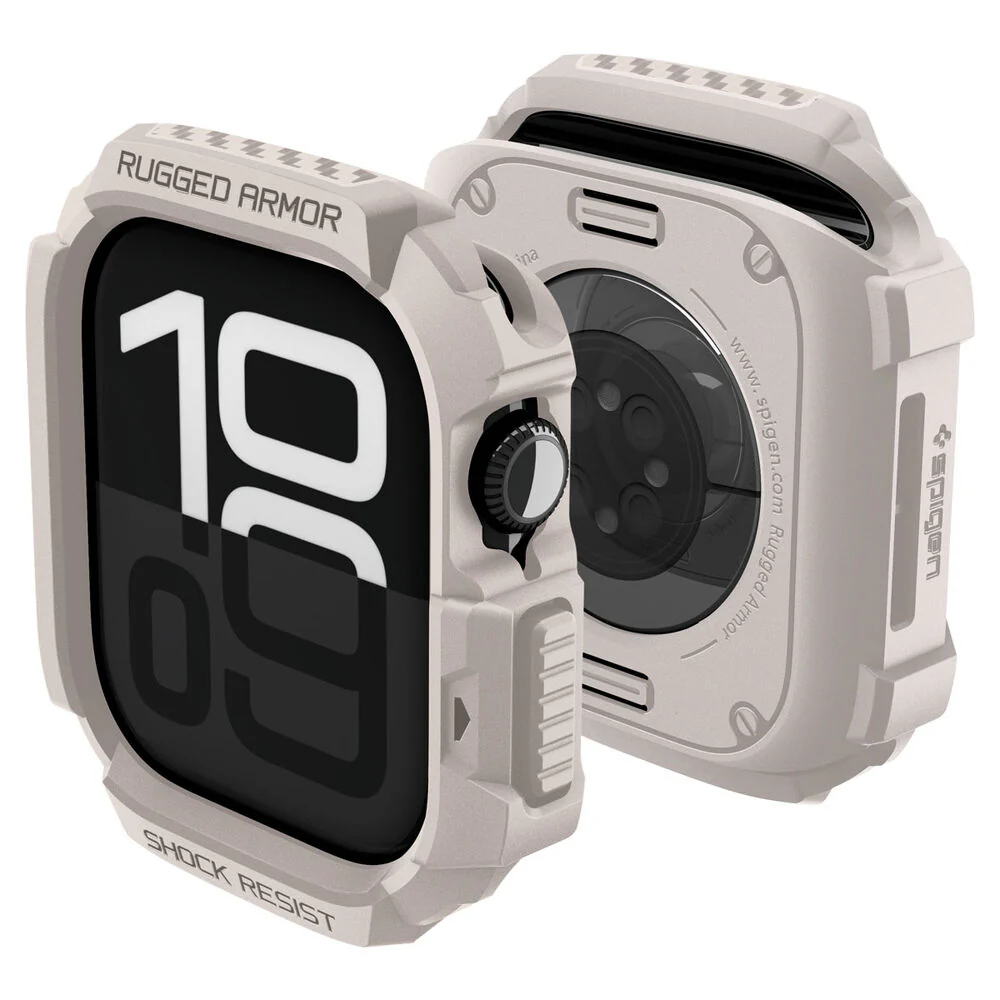 Spigen Apple Watch 42mm Rugged Armor 2 Case (Dune Beige) - Image 2