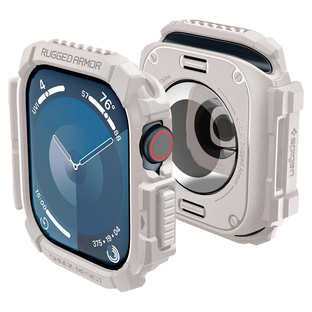 Spigen Apple Watch 42mm Rugged Armor Case (Dune Beige) - Image 2