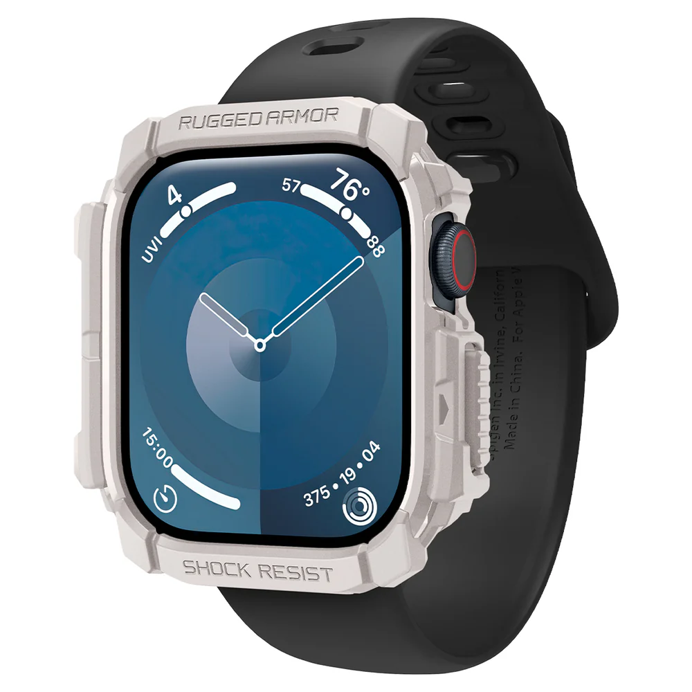 Spigen Apple Watch 42mm Rugged Armor Case (Dune Beige) - Image 3
