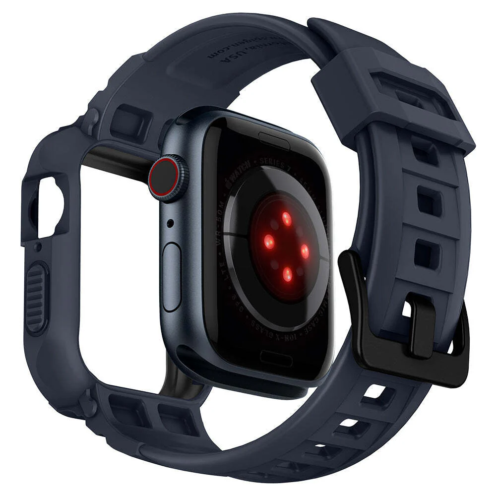 Spigen Apple Watch 45mm 44mm Rugged Armor Pro Case (Charcoal Grey) - Image 4