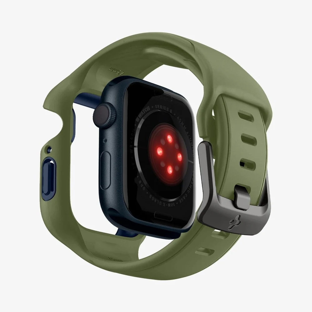 Spigen Apple Watch 45mm Liquid Air Pro Case (Moss Green) - Image 6