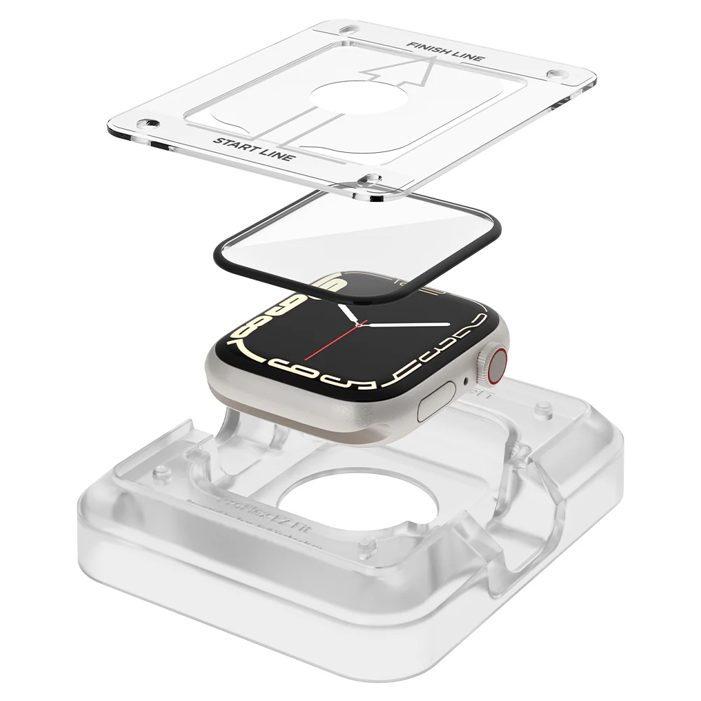 Spigen Apple Watch 45mm ProFlex EZ Fit Screen Protector (Black) - Image 5
