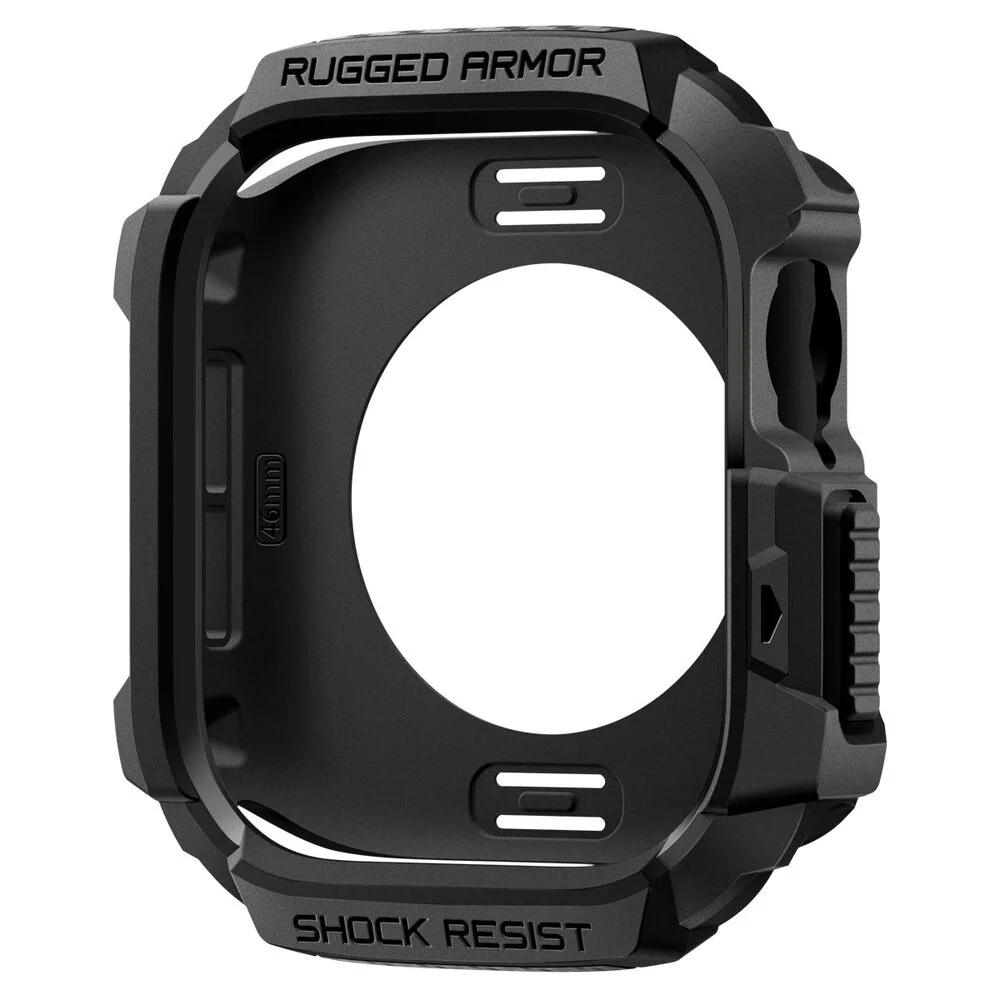 Spigen Apple Watch 46mm Rugged Armor 2 Case (Black) - Image 3