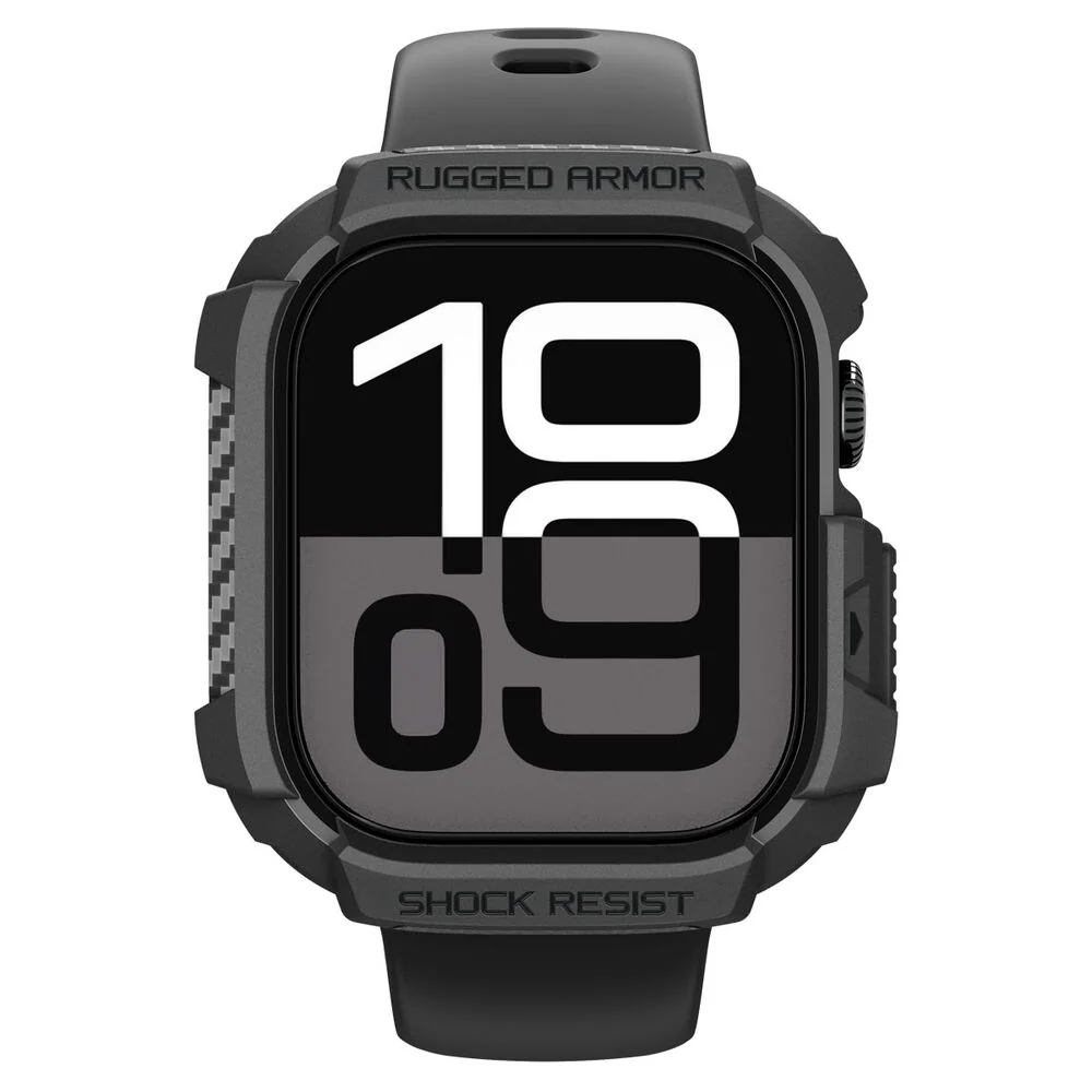 Spigen Apple Watch 46mm Rugged Armor 2 Case (Black) - Image 6