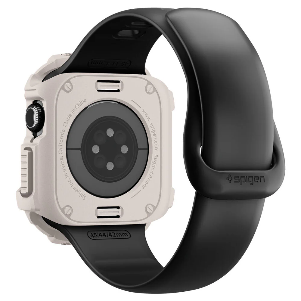 Spigen Apple Watch 46mm Rugged Armor 2 Case (Dune Beige) - Image 4