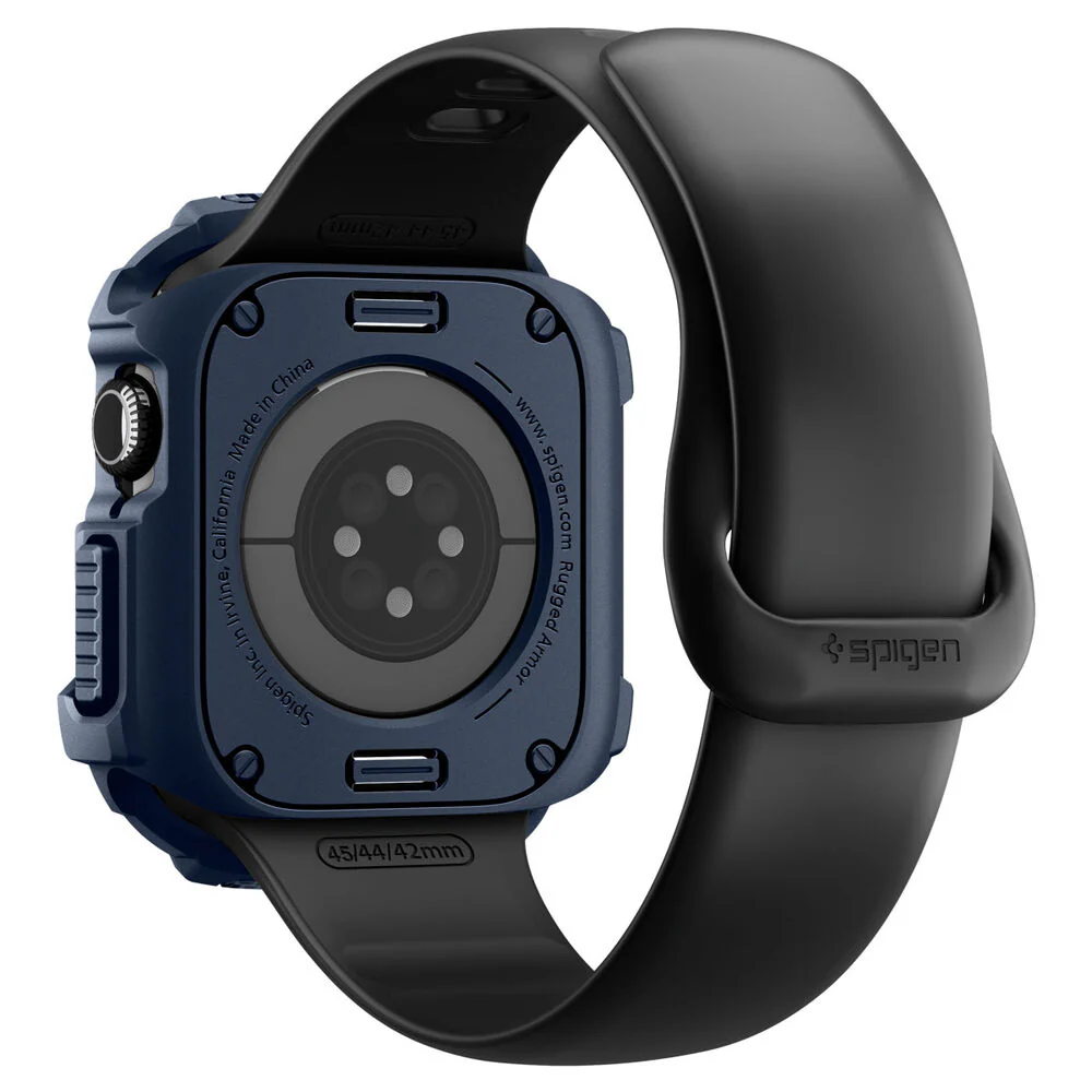 Spigen Apple Watch 46mm Rugged Armor 2 Case (Navy Blue) - Image 4