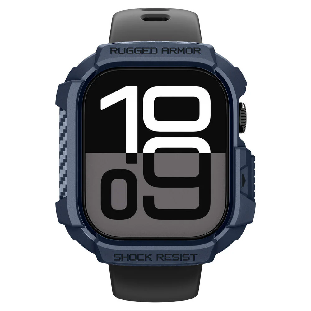 Spigen Apple Watch 46mm Rugged Armor 2 Case (Navy Blue) - Image 6