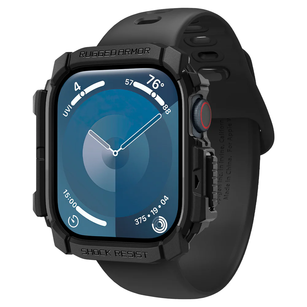 Spigen Apple Watch 46mm Rugged Armor Case (Black) - Image 4