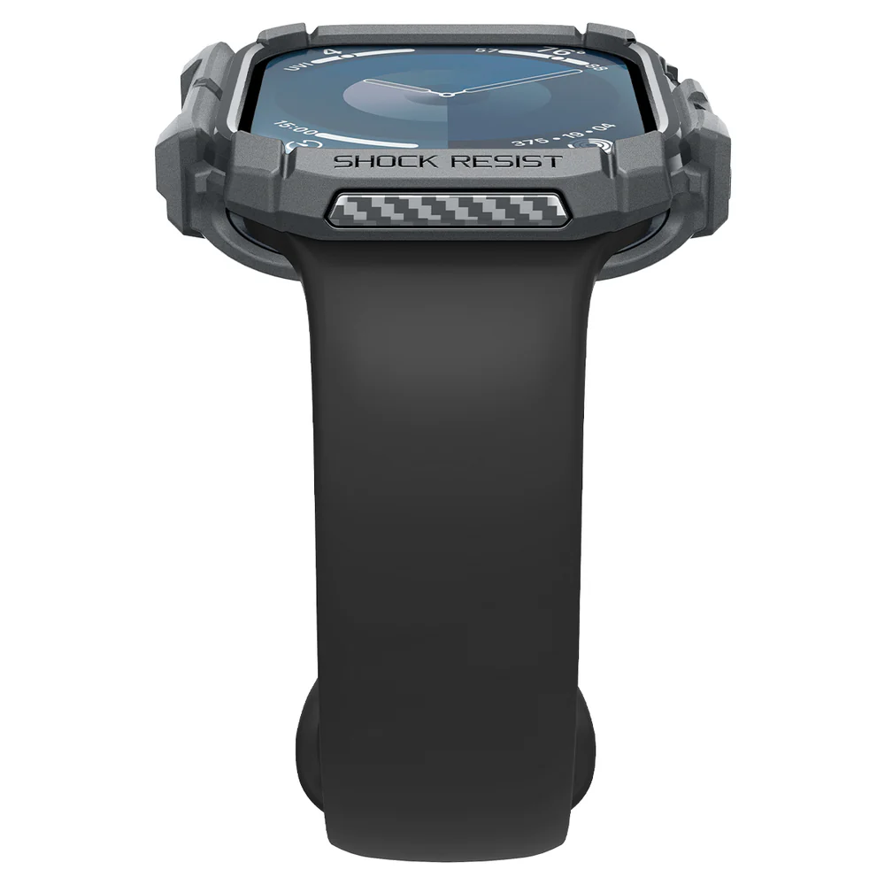 Spigen Apple Watch 46mm Rugged Armor Case (Dark Grey) - Image 6