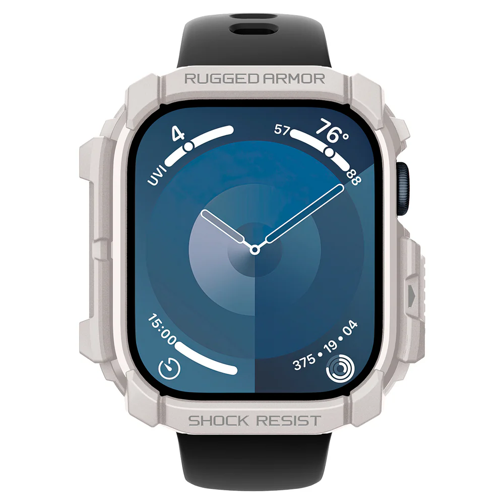 Spigen Apple Watch 46mm Rugged Armor Case (Dune Beige) - Image 5