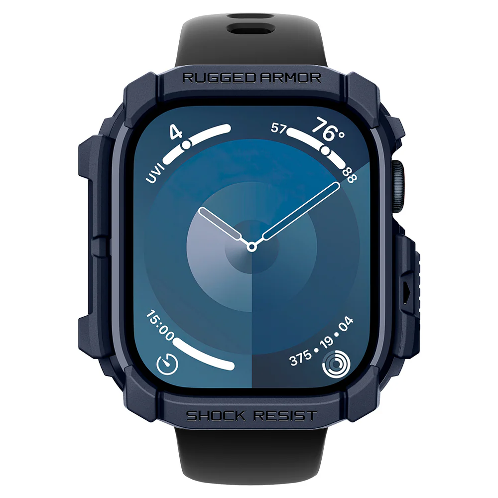 Spigen Apple Watch 46mm Rugged Armor Case (Navy Blue) - Image 5