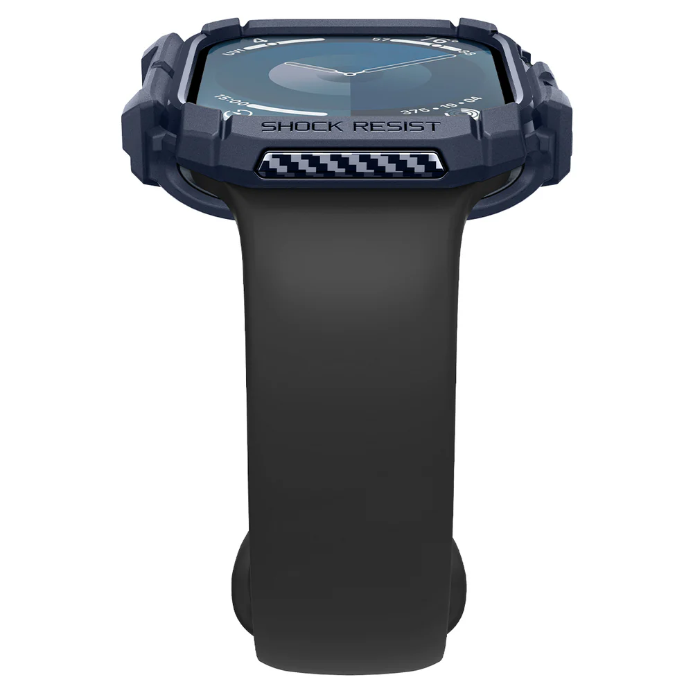 Spigen Apple Watch 46mm Rugged Armor Case (Navy Blue) - Image 6