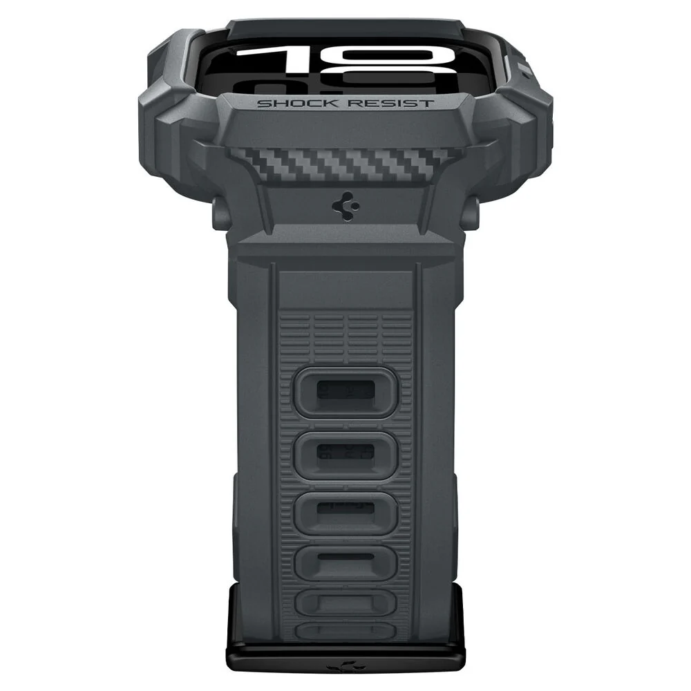 Spigen Apple Watch 46mm Rugged Armor Pro 2 Wristband (Dark Grey) - Image 6
