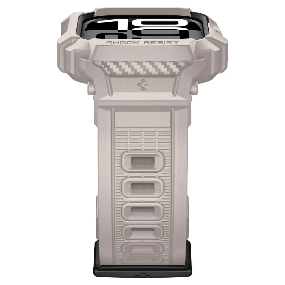Spigen Apple Watch 46mm Rugged Armor Pro 2 Wristband (Dune Beige) - Image 6