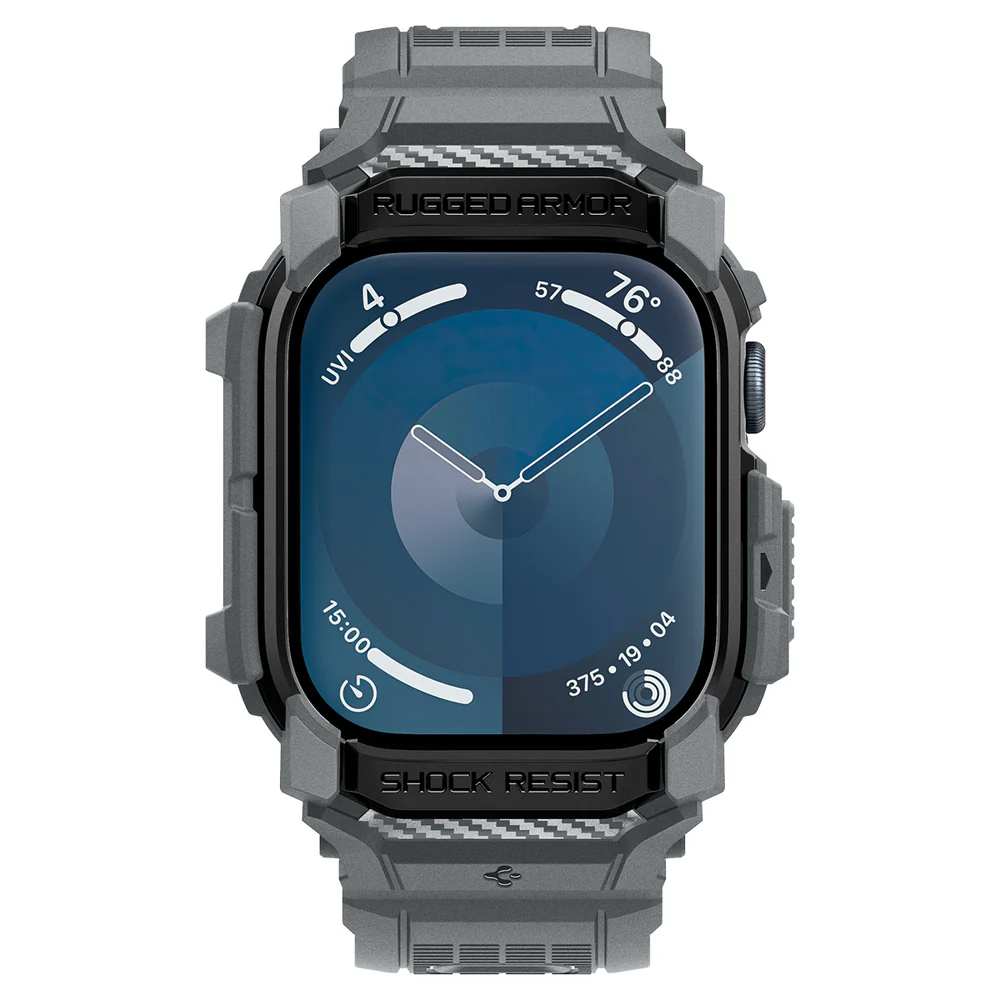 Spigen Apple Watch 46mm Rugged Armor Pro Case (Dark Grey) - Image 2