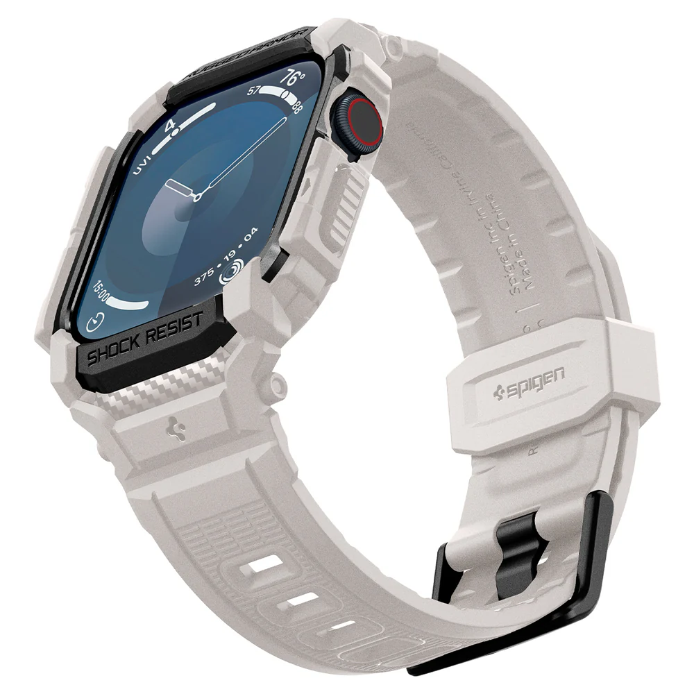 Spigen Apple Watch 46mm Rugged Armor Pro Case (Dune Beige) - Image 4