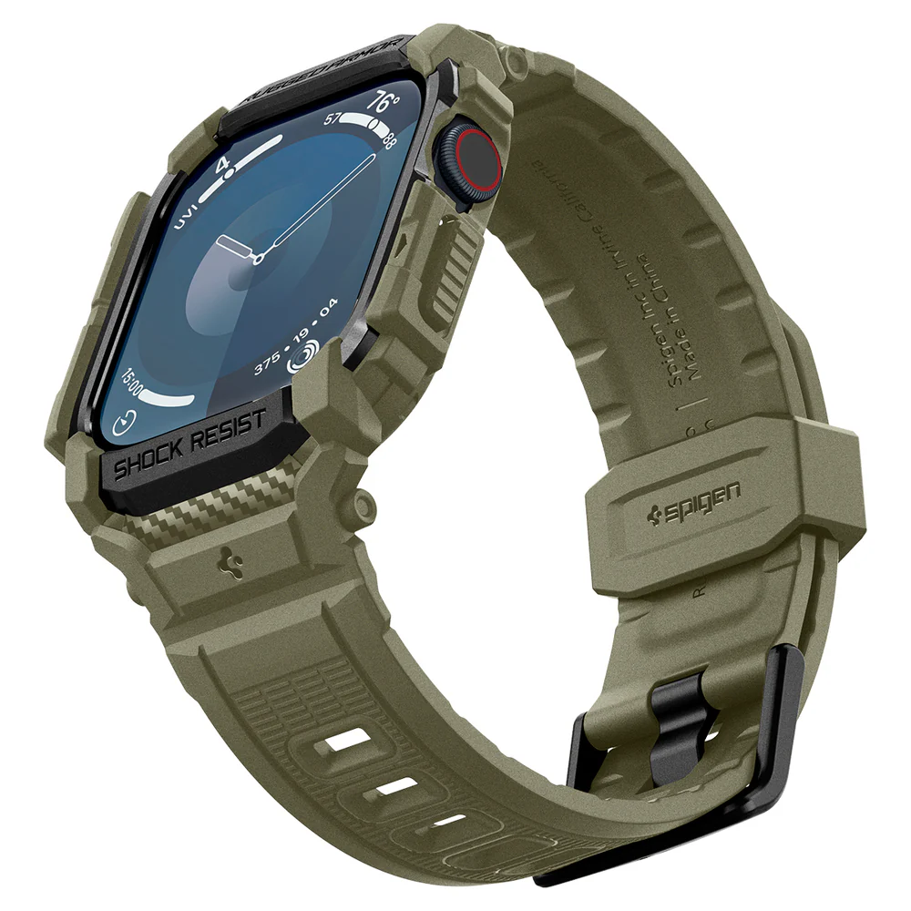 Spigen Apple Watch 46mm Rugged Armor Pro Case (Vintage Khaki) - Image 3