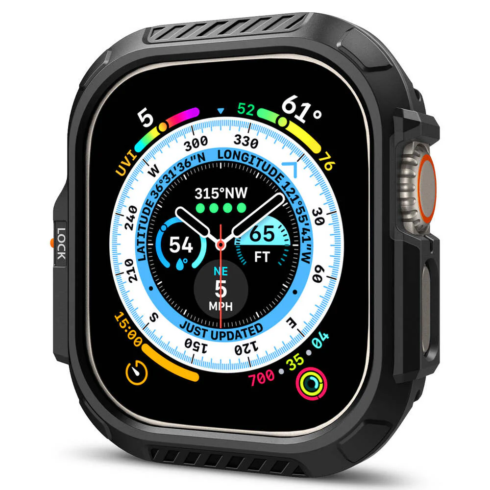 Spigen Apple Watch 49mm Lock Fit Case (Black) - Image 3