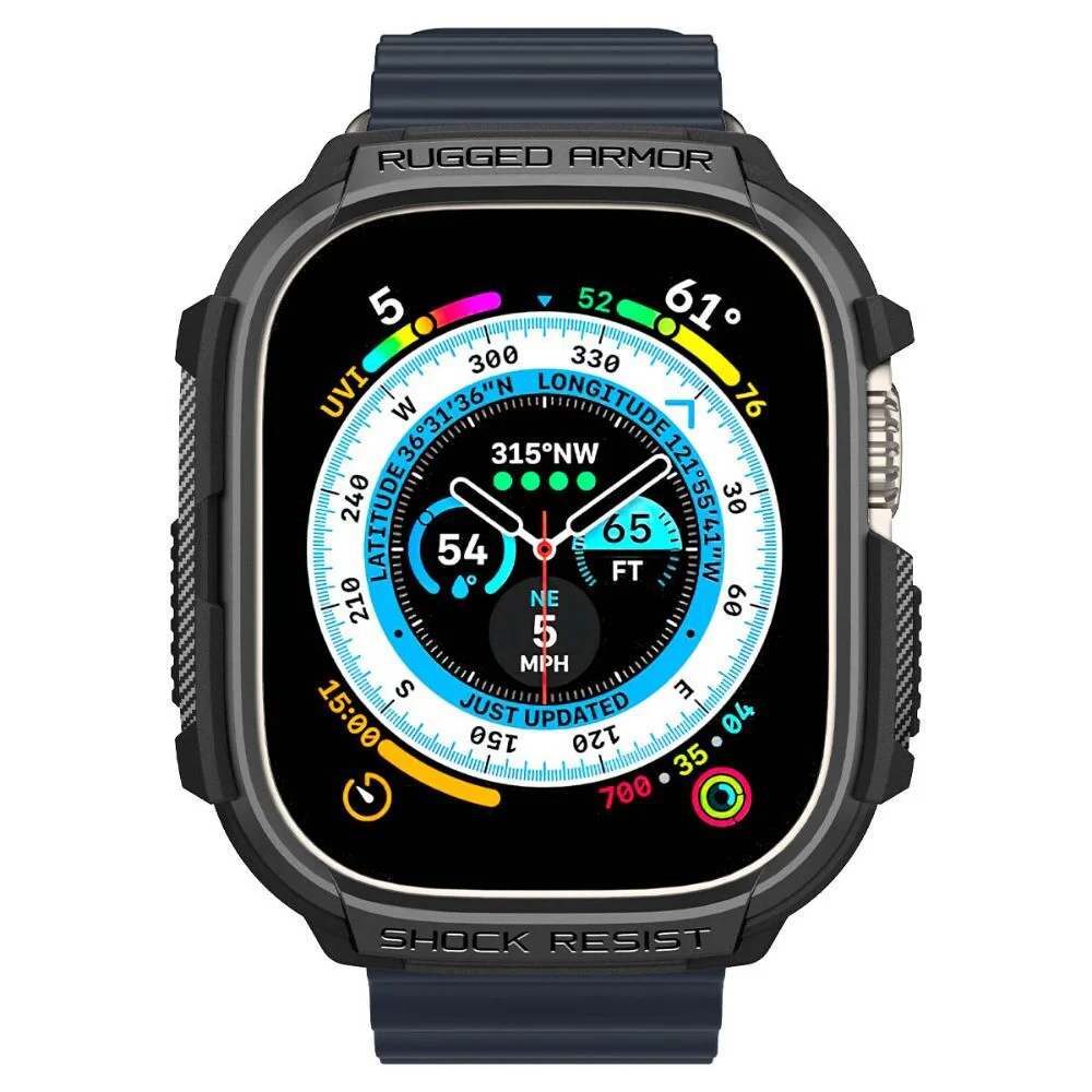 Spigen Apple Watch 49mm Rugged Armor Case (Black) - Image 4