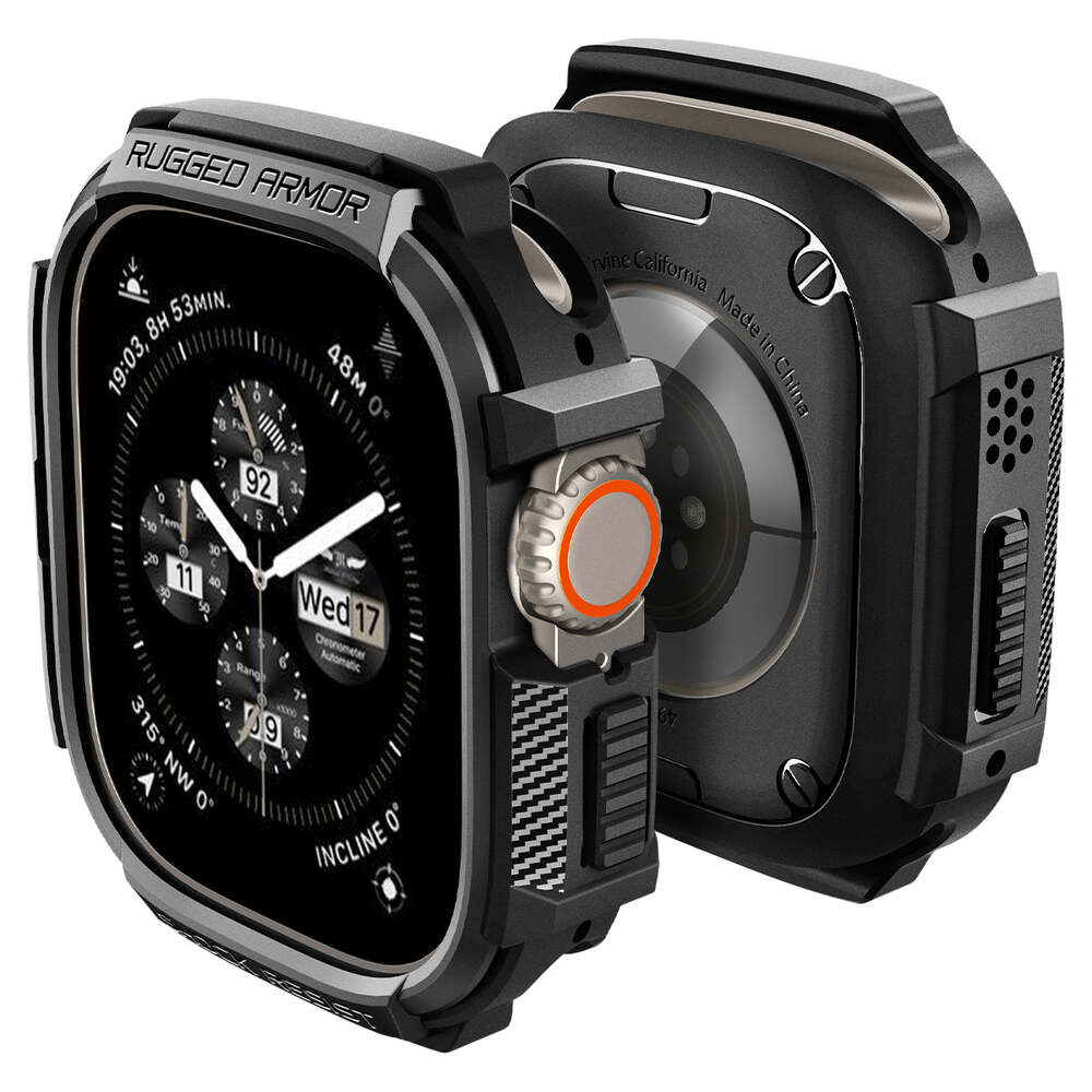 Spigen Apple Watch 49mm Rugged Armor Case (Navy Blue) - Image 2