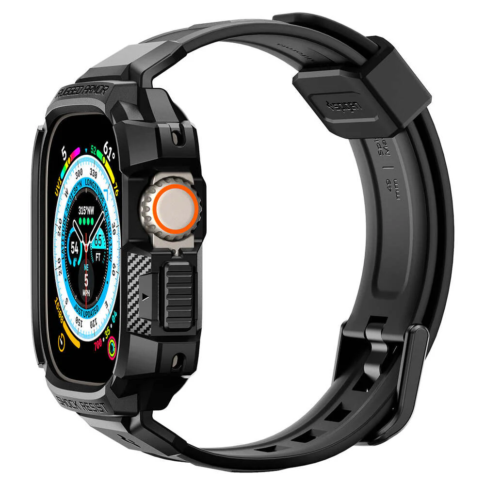 Spigen Apple Watch 49mm Rugged Armor Pro Case (Black) - Image 3