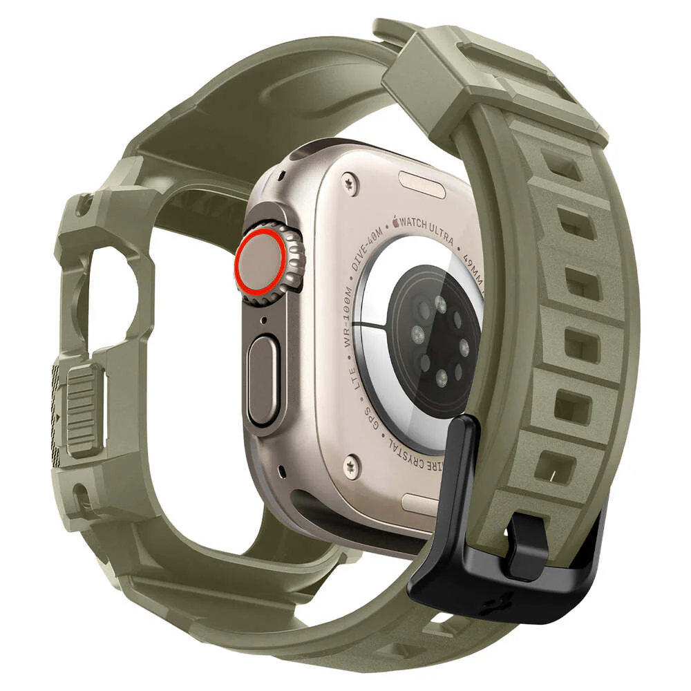 Spigen Apple Watch 49mm Rugged Armor Pro Case (Khaki) - Image 5