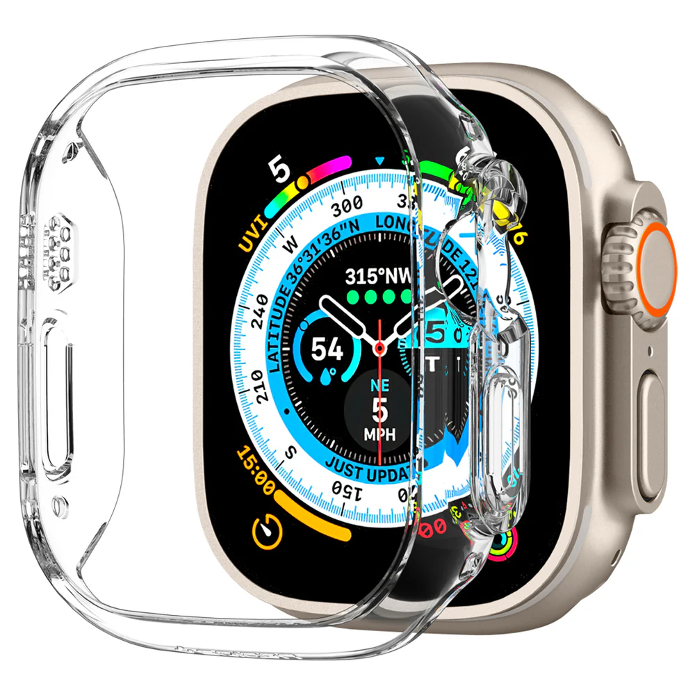 Spigen Apple Watch 49mm Thin Fit Case (Clear) - Image 3