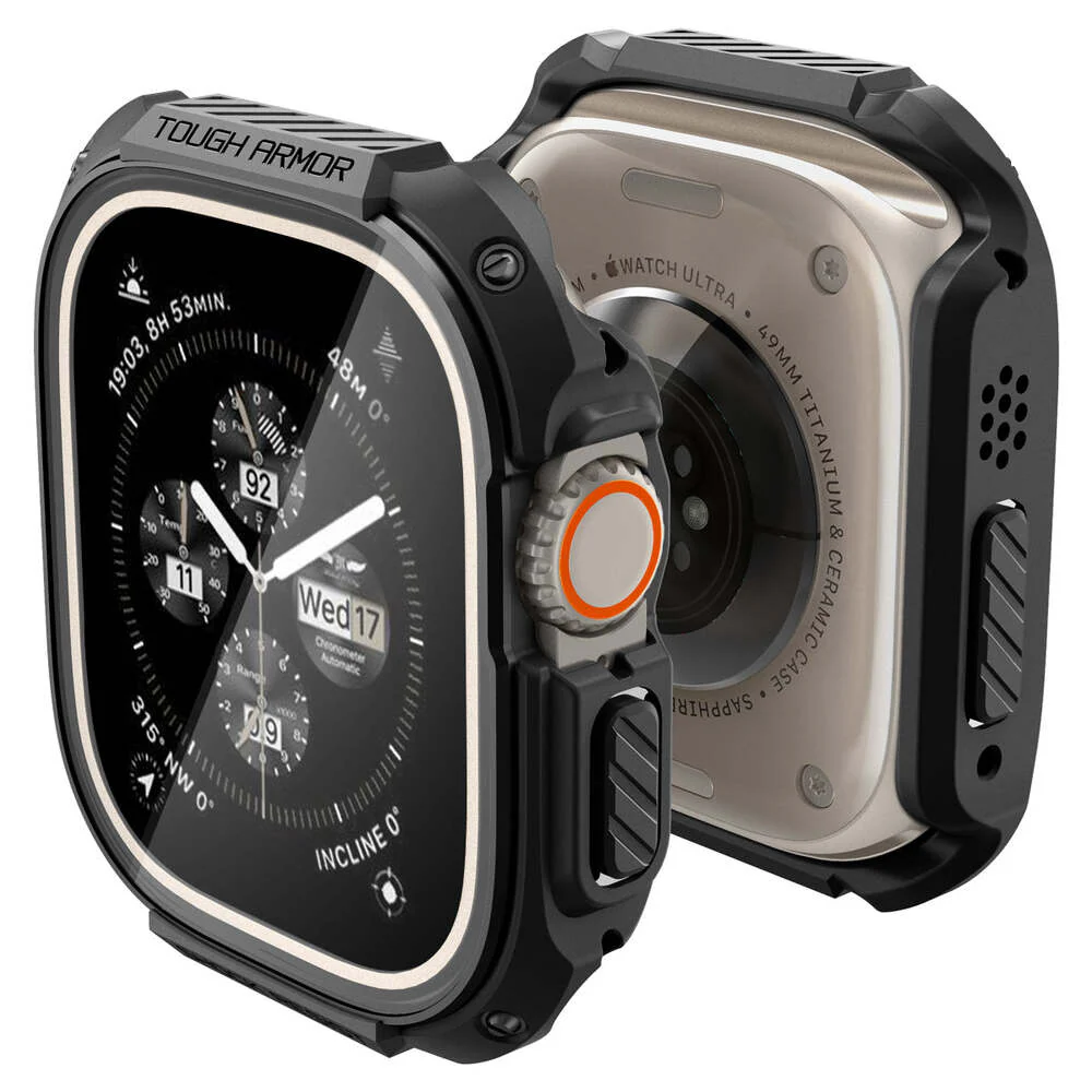 Spigen Apple Watch 49mm Tough Armor Case (Black)