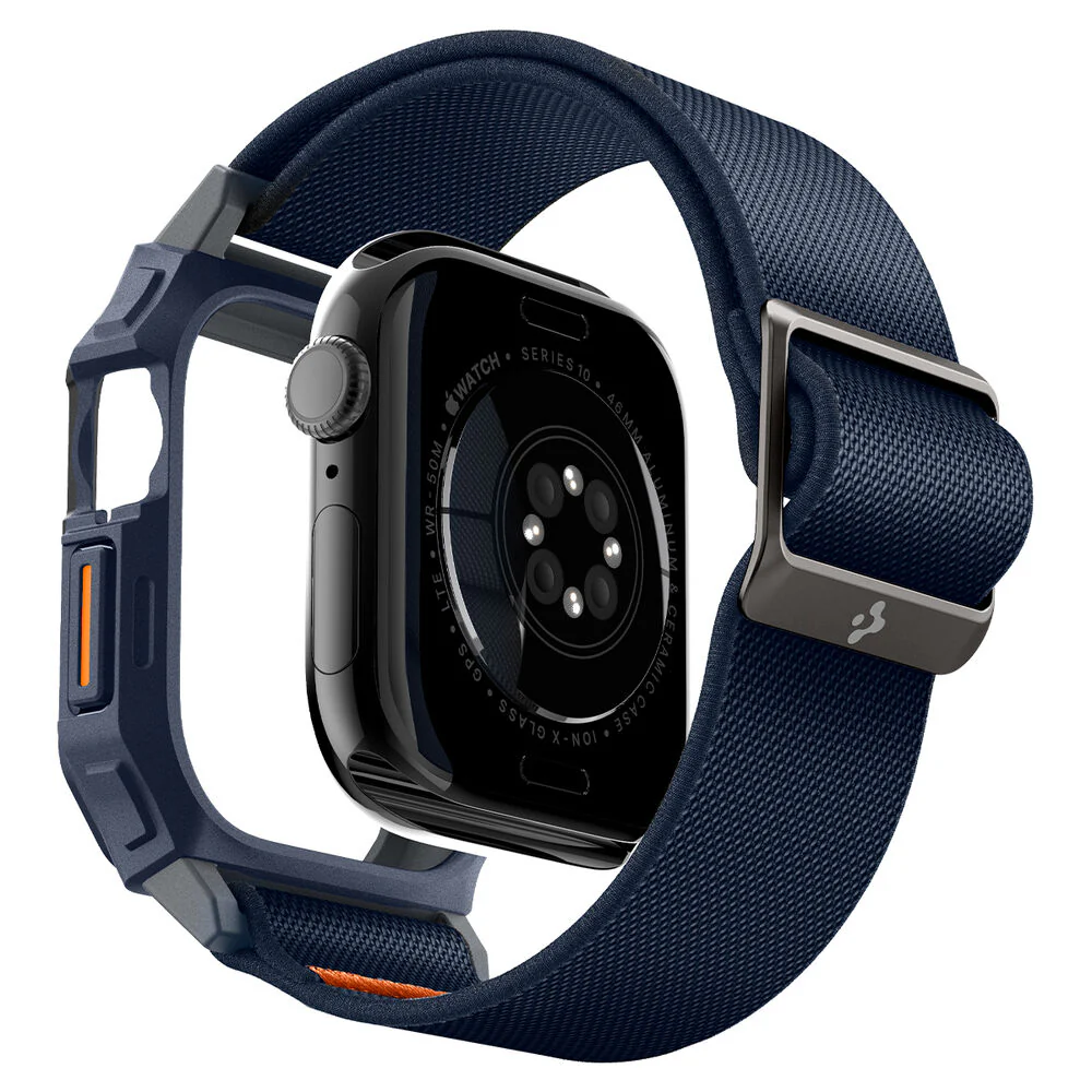 Spigen Apple Watch Series 46mm Lite Fit Pro Case (Navy Blue) - Image 6