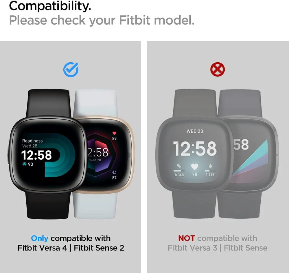 Spigen Fitbit Sense 2 Versa 4 Ultra Hybrid Case (Clear) - Image 2
