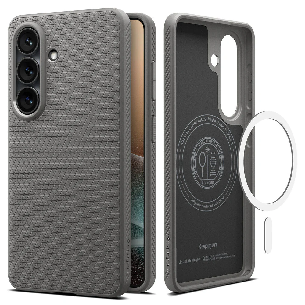 Spigen Galaxy S26 Liquid Air (MagFit) Case (Marble Grey) - Image 6
