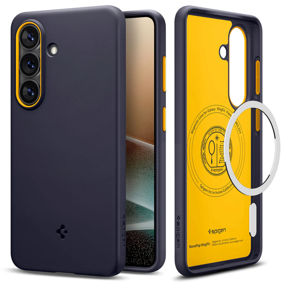 Spigen Galaxy S26 Nano Pop (MagFit) Case (Blueberry Navy) - Image 4