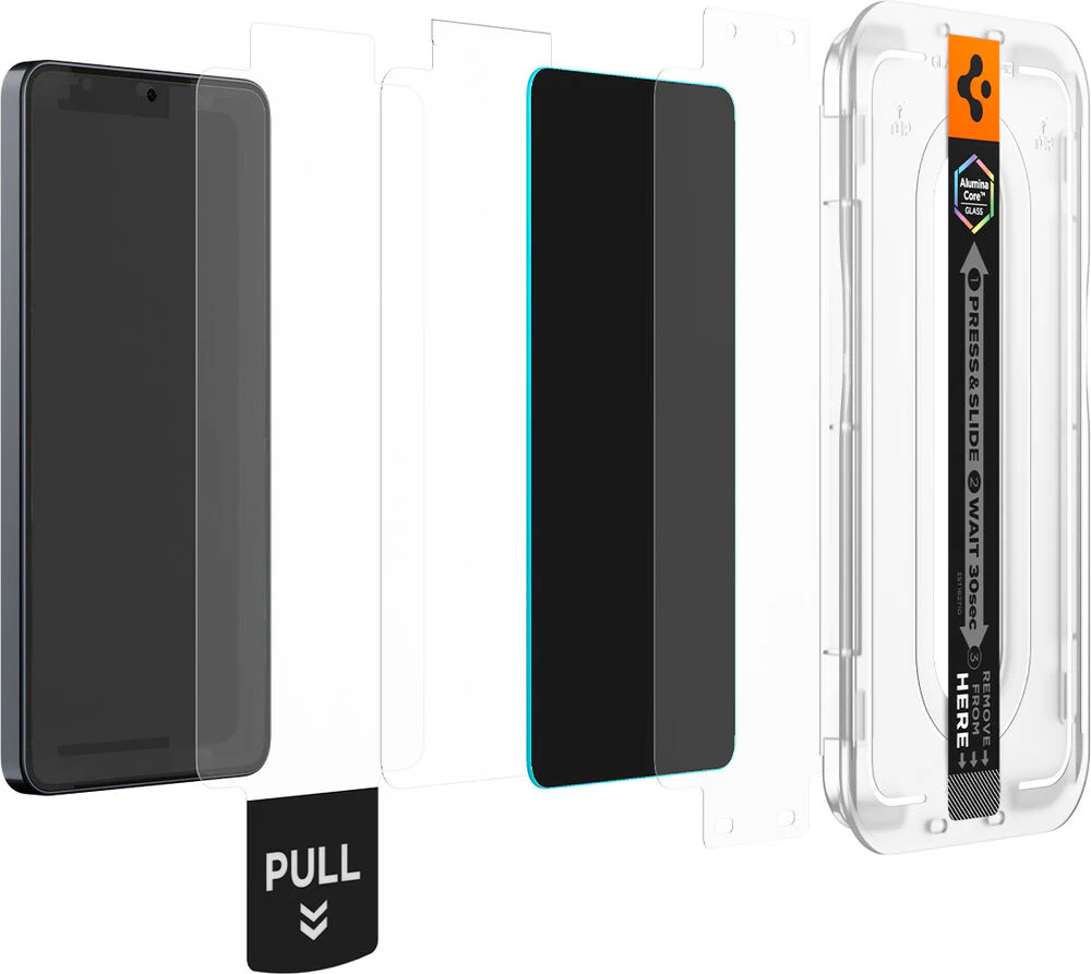 Spigen Galaxy S26 Plus GLAS.tR EZ Fit Pro Privacy 2PCS Screen Protector (Black) - Image 2