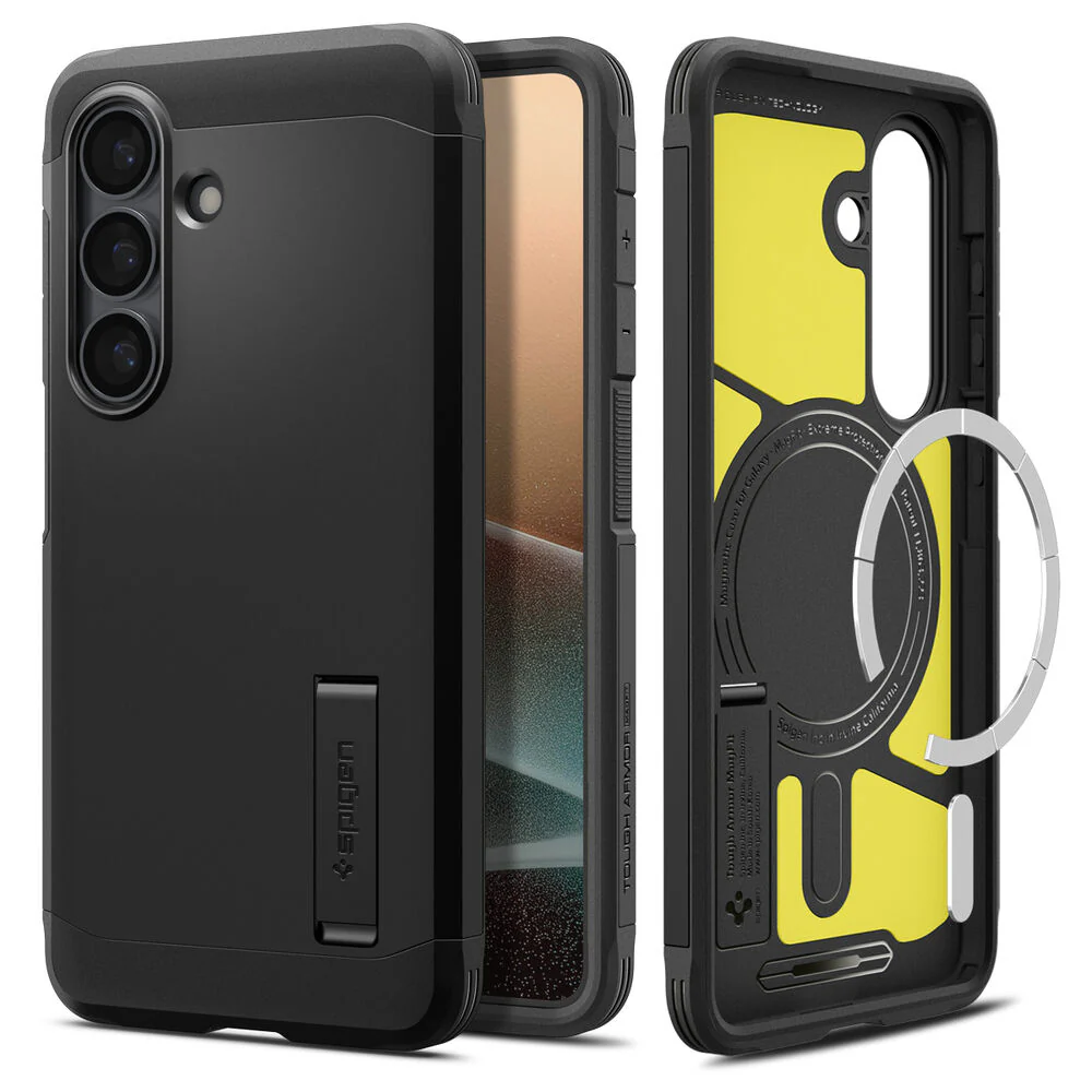 Spigen Galaxy S26 Plus Tough Armor (MagFit) Case (Black) - Image 3