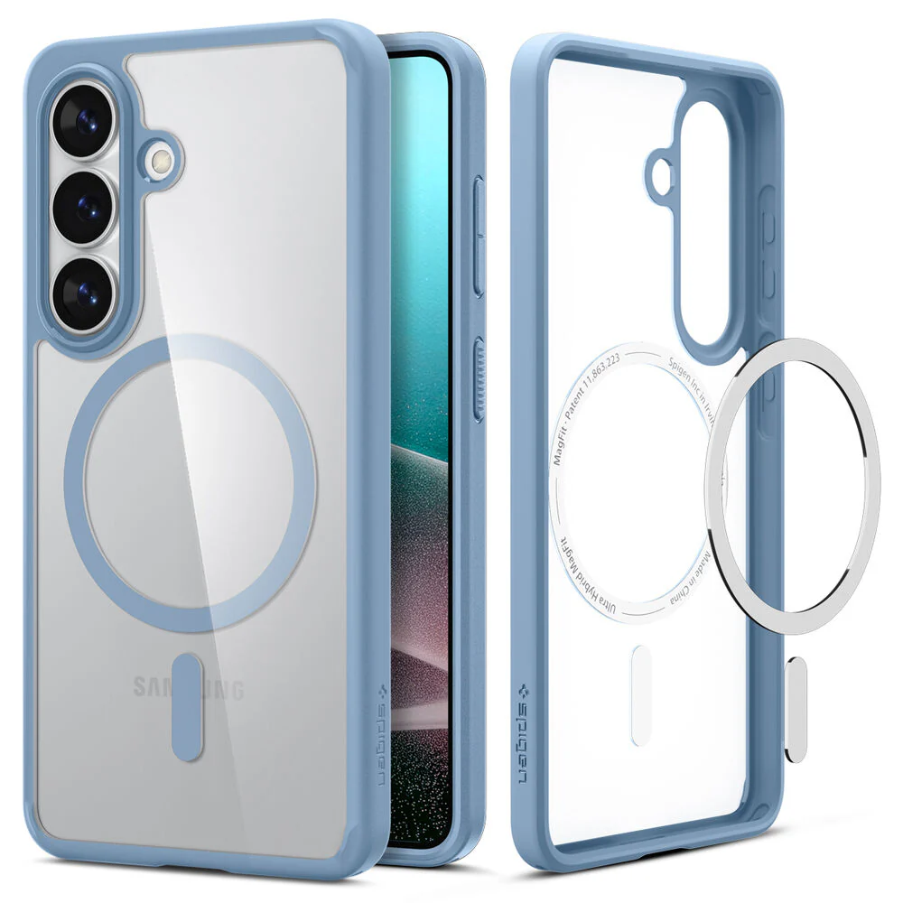 Spigen Galaxy S26 Ultra Hybrid (MagFit) Case (Light Blue) - Image 5