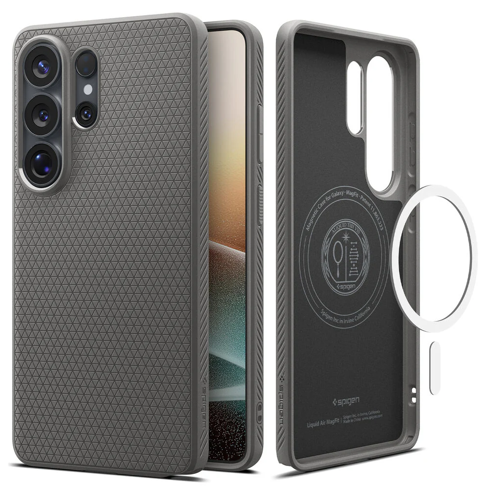 Spigen Galaxy S26 Ultra Liquid Air (MagFit) Case (Marble Grey) - Image 2