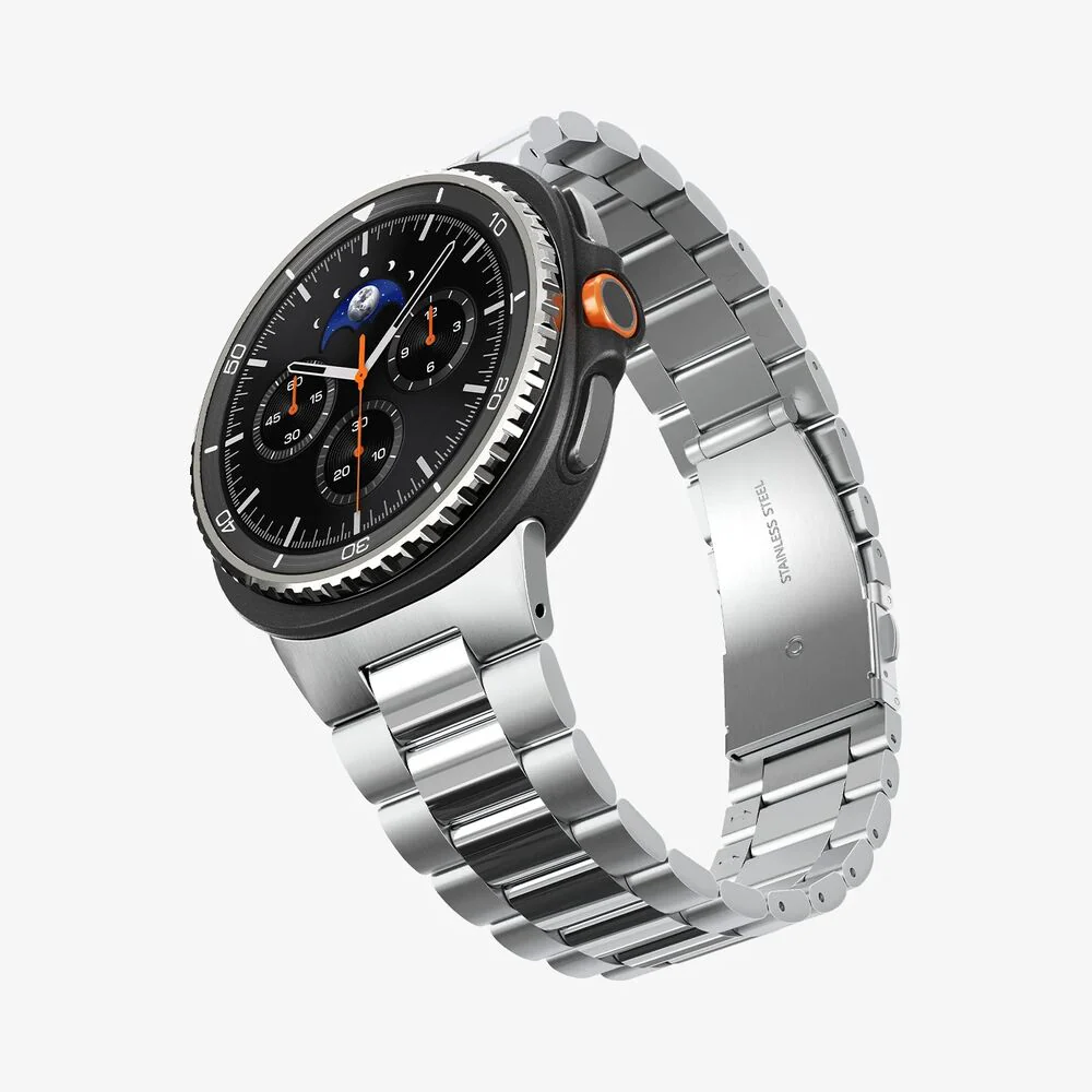 Spigen Galaxy Watch 40mm 44mm 46mm Modern Fit 316L Wristband (Silver) - Image 3